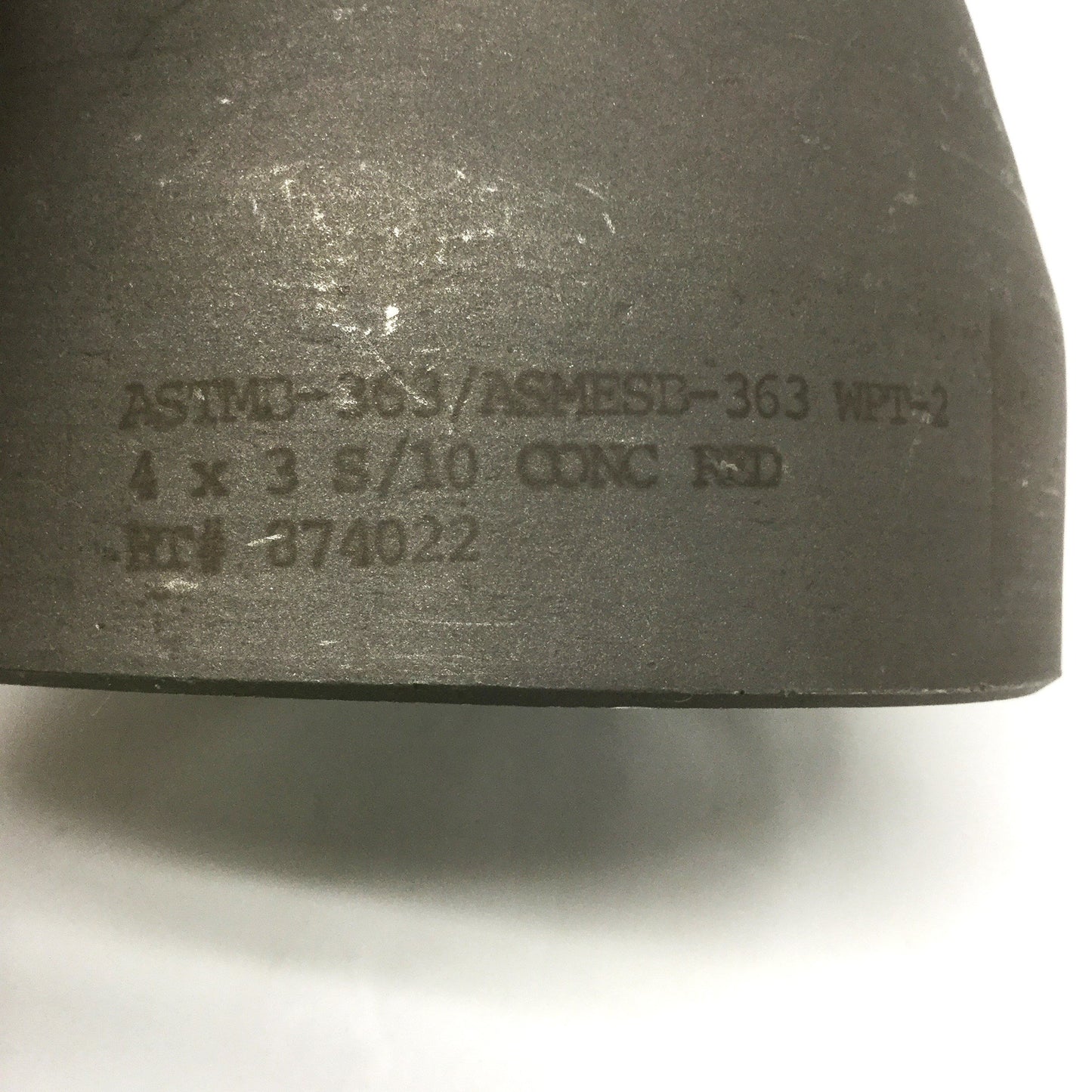 New – Open box WPT-2 B363 3" Schedule 10 Grade 2 Titanium Butt Weld Concentric Reducer 4" x 3"
