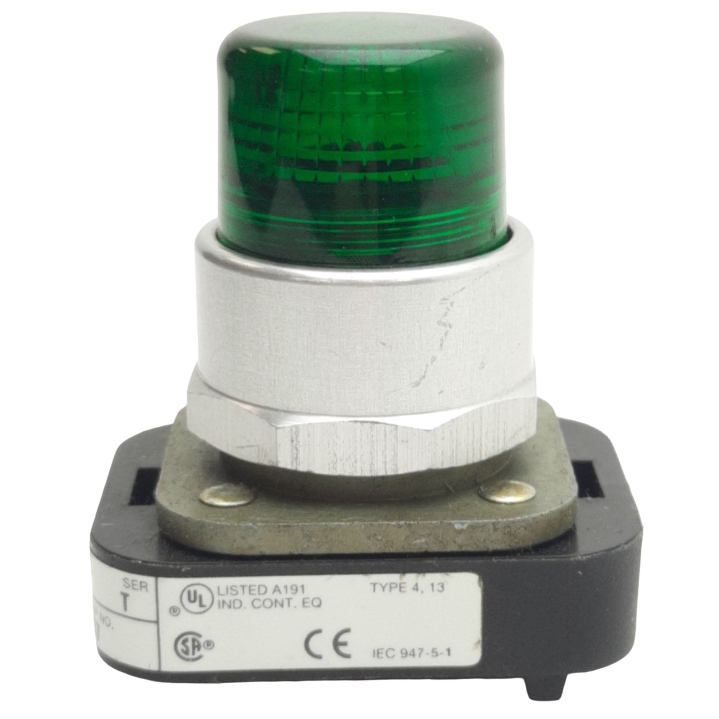 Used Allen Bradley 800T-QB24GX Green Illuminated Push Button ø30mm,24VAC/DC *No Bulb*