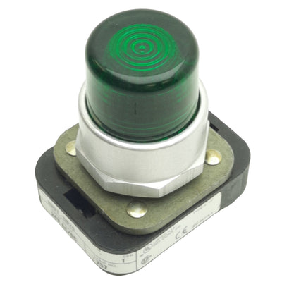 Used Allen Bradley 800T-QB24GX Green Illuminated Push Button ø30mm,24VAC/DC *No Bulb*