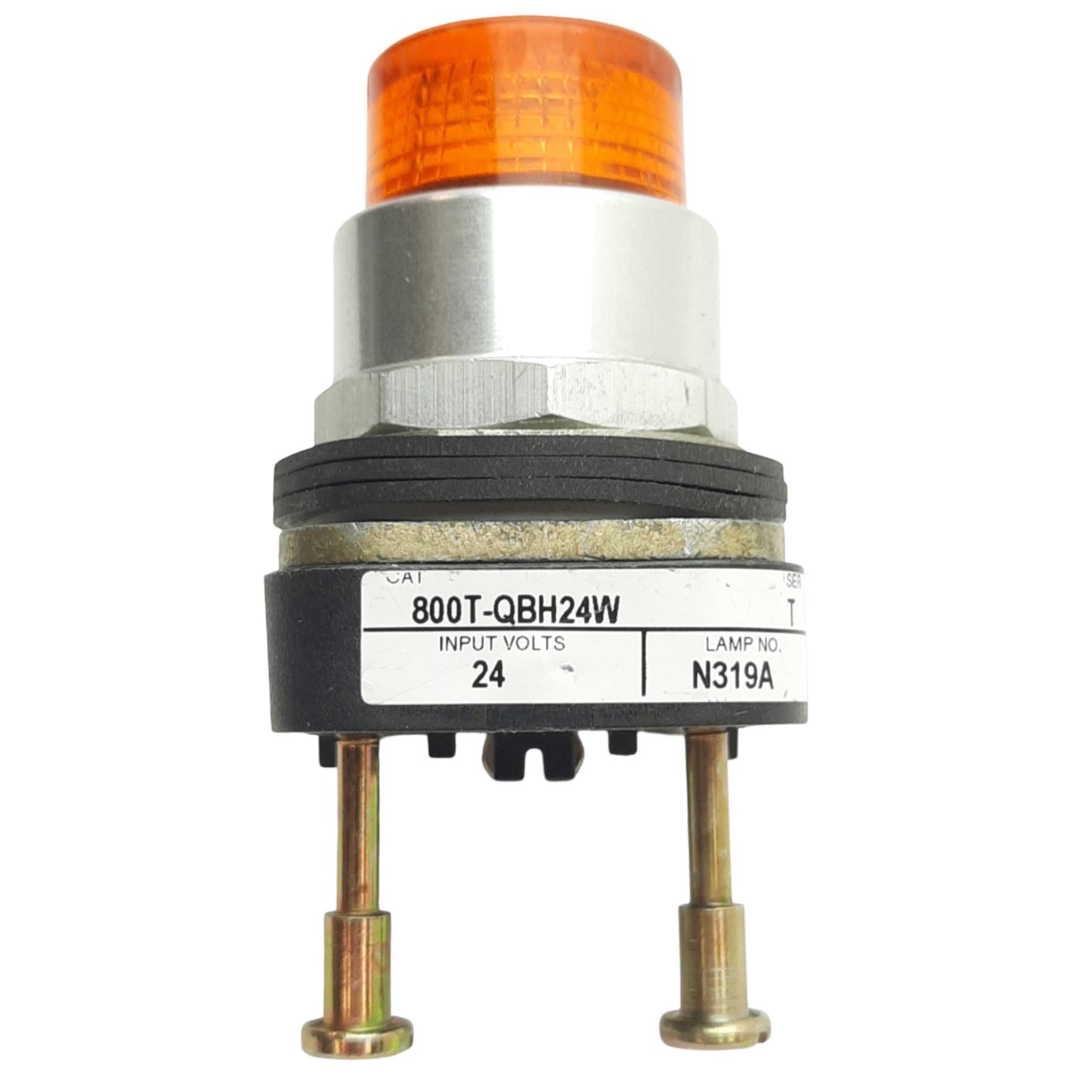 Used Allen Bradley 800T-QBH24AX Amber Illuminated Push Button ø30mm, 24VAC/DC Input