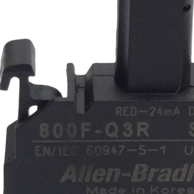 Used Allen Bradley 800F-Q3R Pushbutton LED Module, Red 24mA, 24VDC/VAC, 22mm