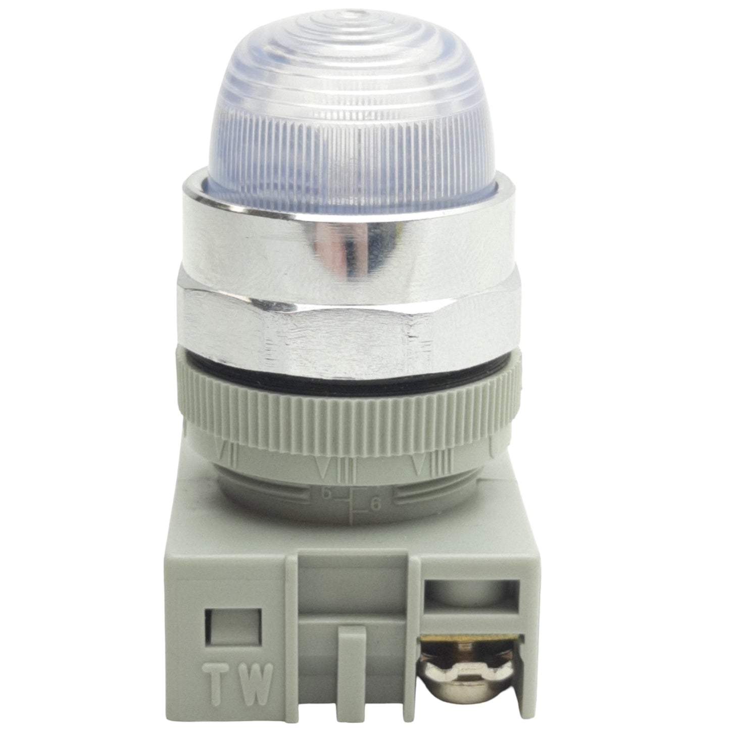Used IDEC APW299D-W-120V Clear Pilot Light ø22mm, 120-600VAC, Dome Shape Lens