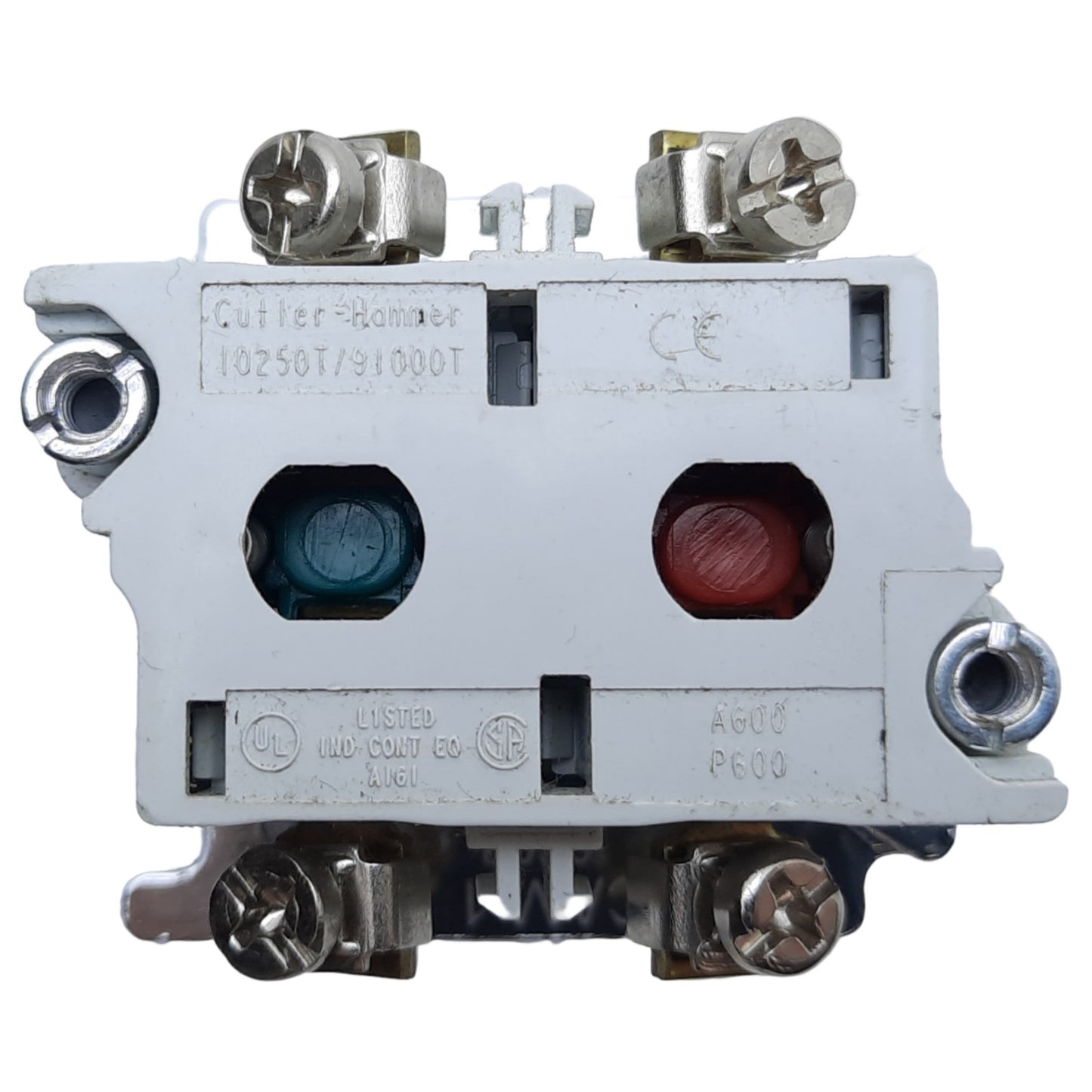 Used Cutler-Hammer T4706 Selector Switch 2-Position Maintained, 1NO-1NC, 10A 600VAC