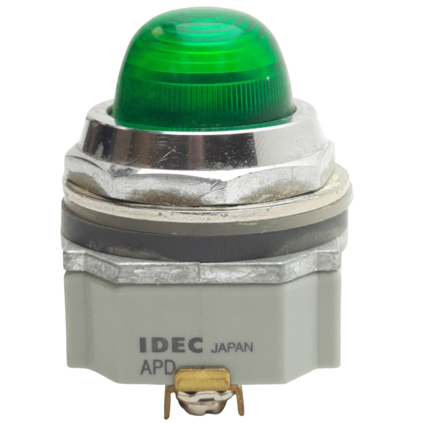 Used IDEC APD122DNUG Green Pilot Light ø30mm, Dome Lens, 24VAC/DC Rated Voltage