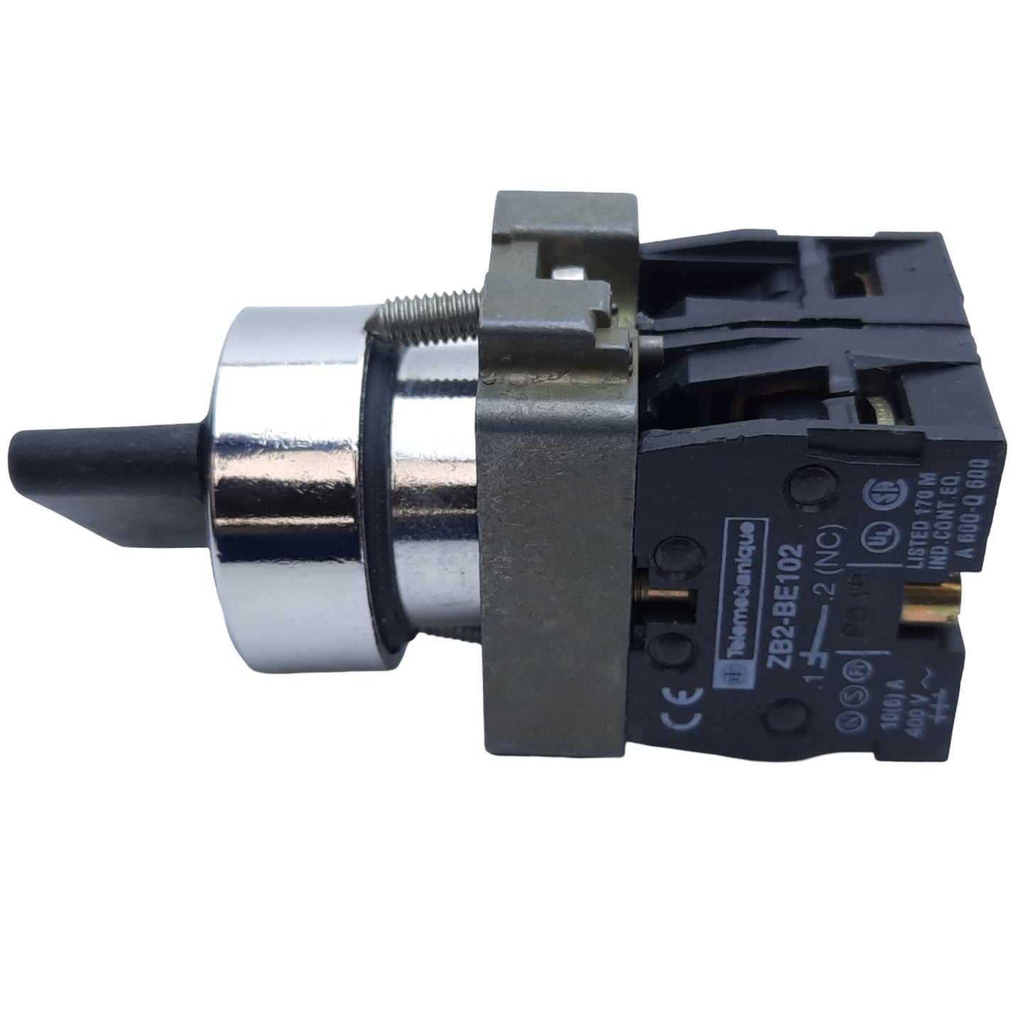 Used Schneider Electric XB4BD25 Selector Switch 2-Position, ø22mm, 1NO-1NC 10A 600VAC