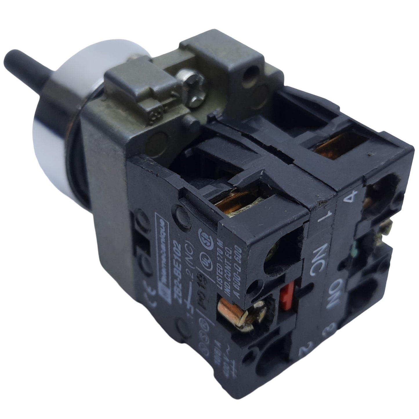 Used Schneider Electric XB4BD25 Selector Switch 2-Position, ø22mm, 1NO-1NC 10A 600VAC