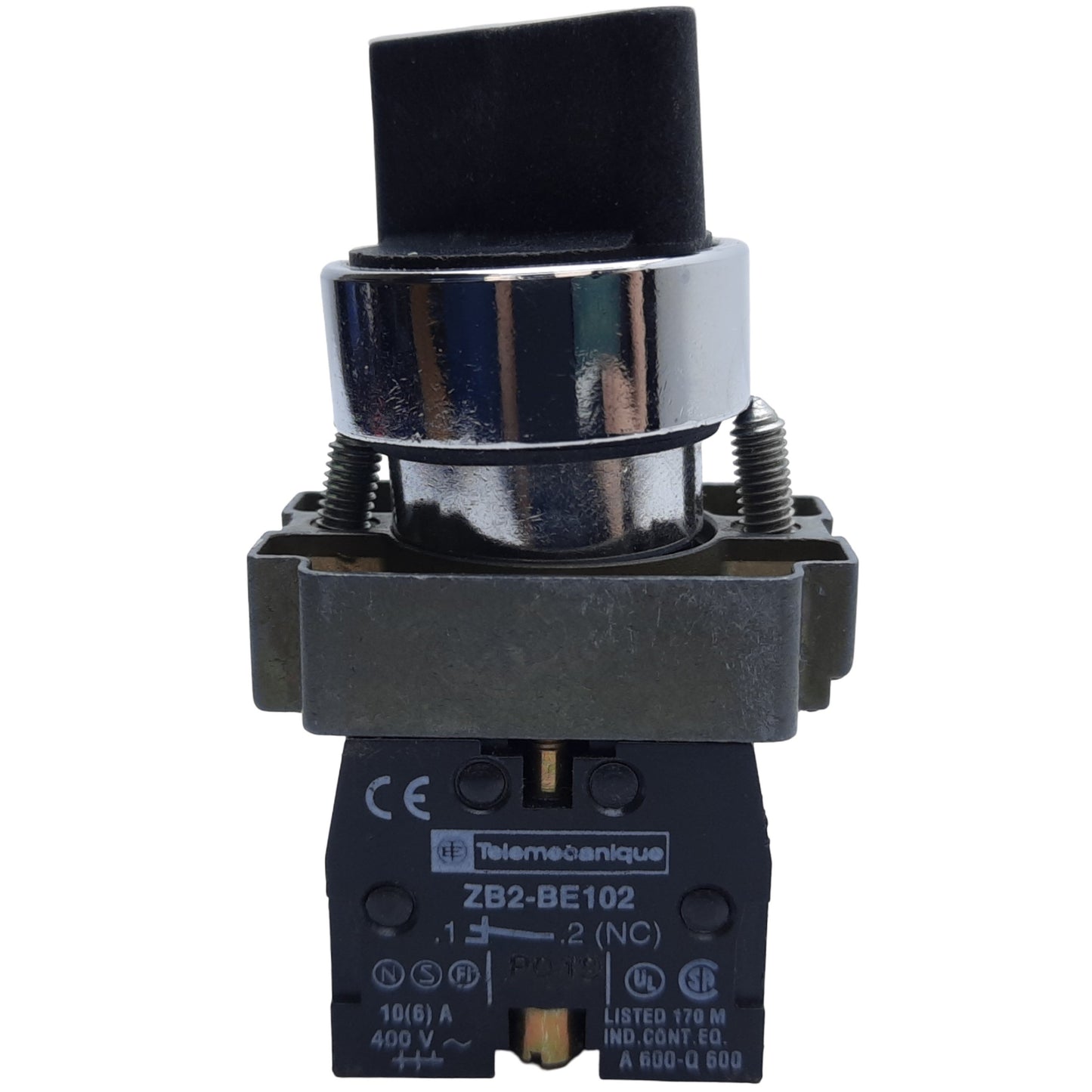 Used Schneider Electric XB4BD25 Selector Switch 2-Position, ø22mm, 1NO-1NC 10A 600VAC