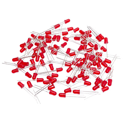 New Lot of 100 ROHM SLR-56FR3F Single Color LED, Red 650nm, 60mW, 2V 10mA, 2-Pin