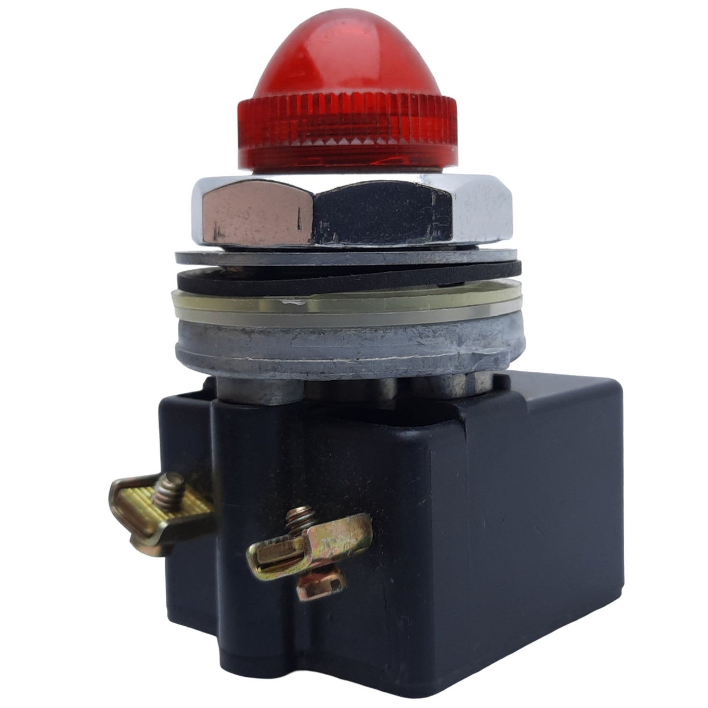 Used Square D 9001KM3-KP7R9 Pilot Light, Red, ø22mm, 50/60Hz, 208-220V AC *No Bulb*