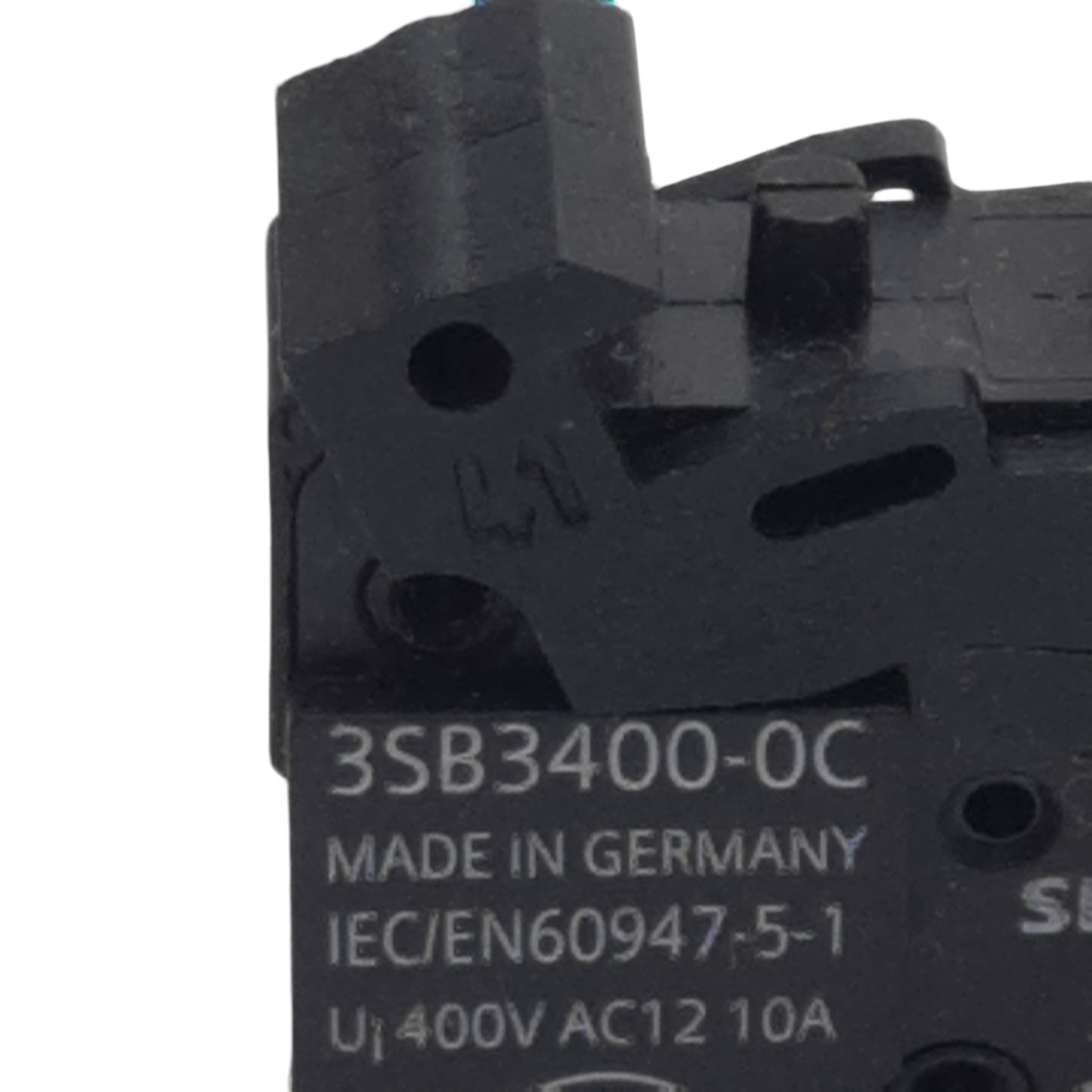 Used Siemens 3SB3400-0C Pushbutton Contact Block, 1N.C., 10A 300/400VAC, 22mm
