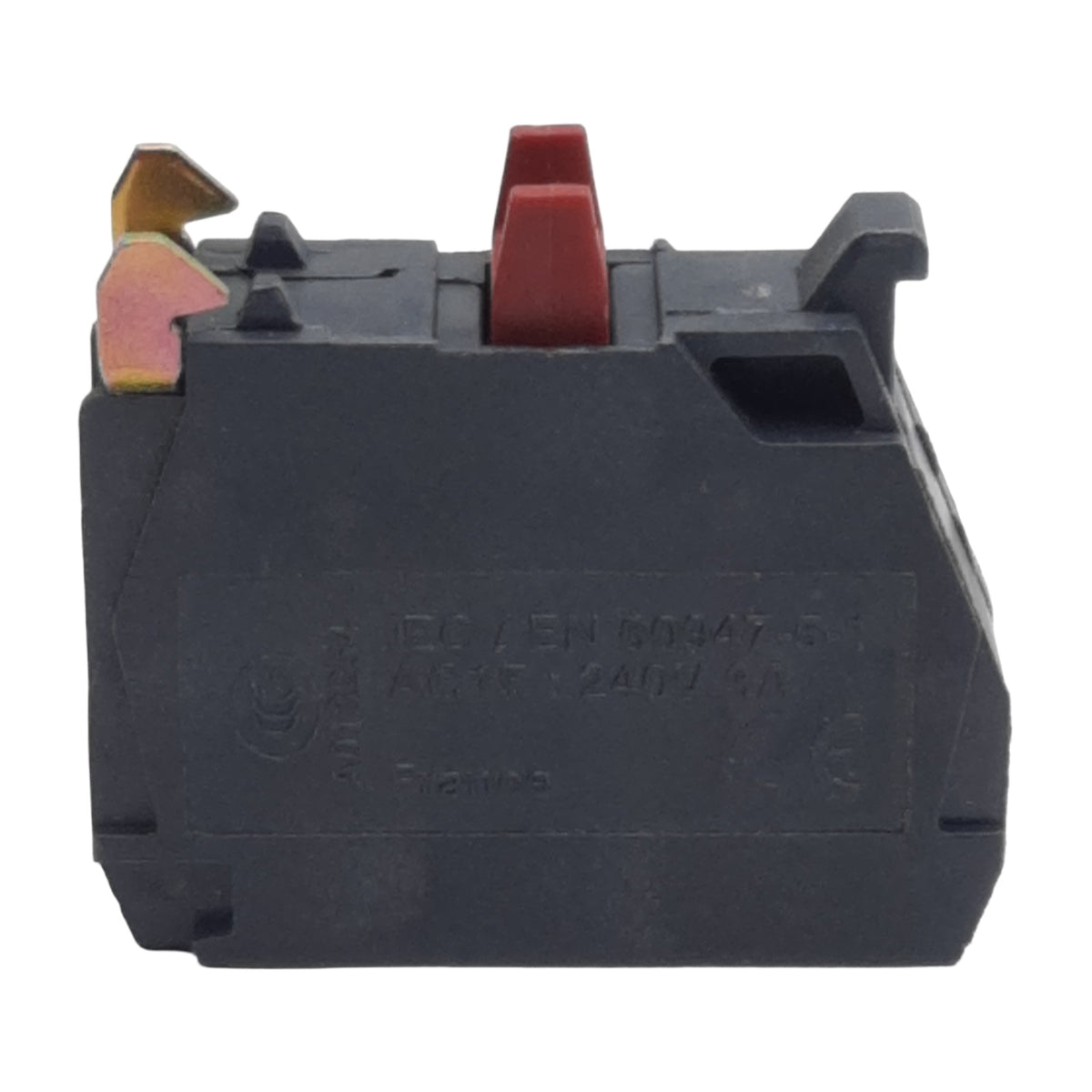 Used Lot of 2 Telemecanique ZBE-102 Pushbutton Contact Block, 1NC, 10A 600VAC, 22mm