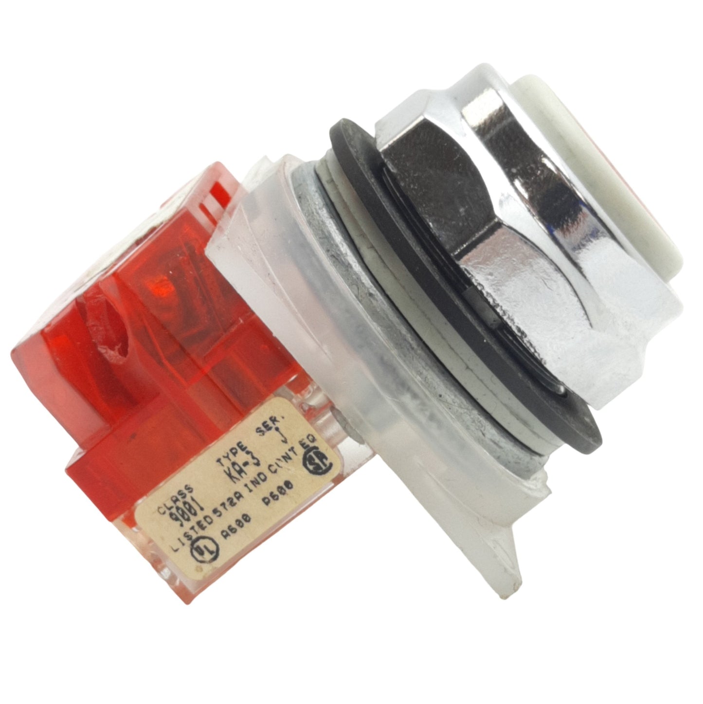 Used Schneider Electric 9001KR1RH6 Red Momentary Push Button ø30mm, 1NC, 600VAC 10A