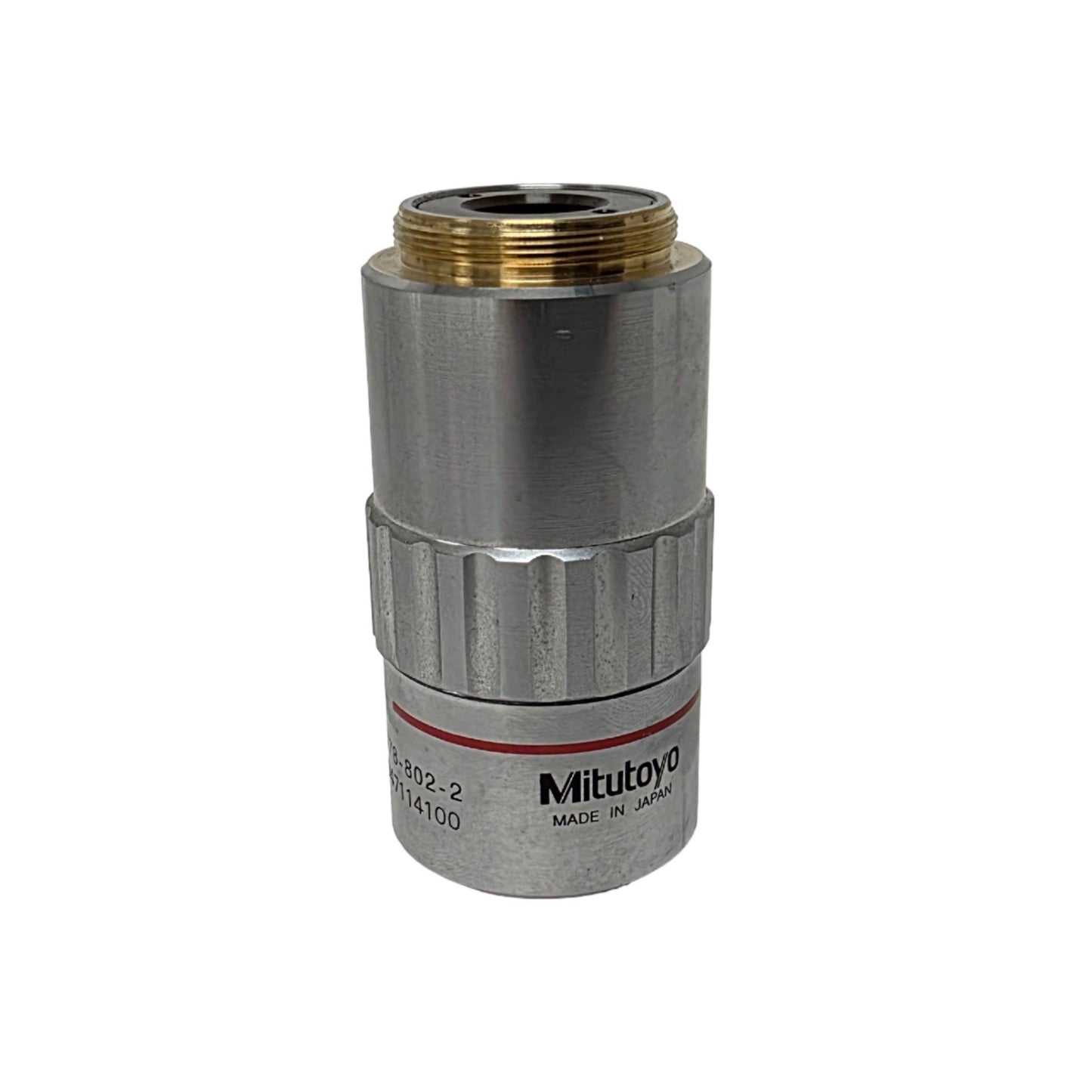 Used Mitutoyo 378-802-2 M Plan Apo 5 Objective Lens 5x Mag, 34mmWD, 40mmFL, 4.8FOV