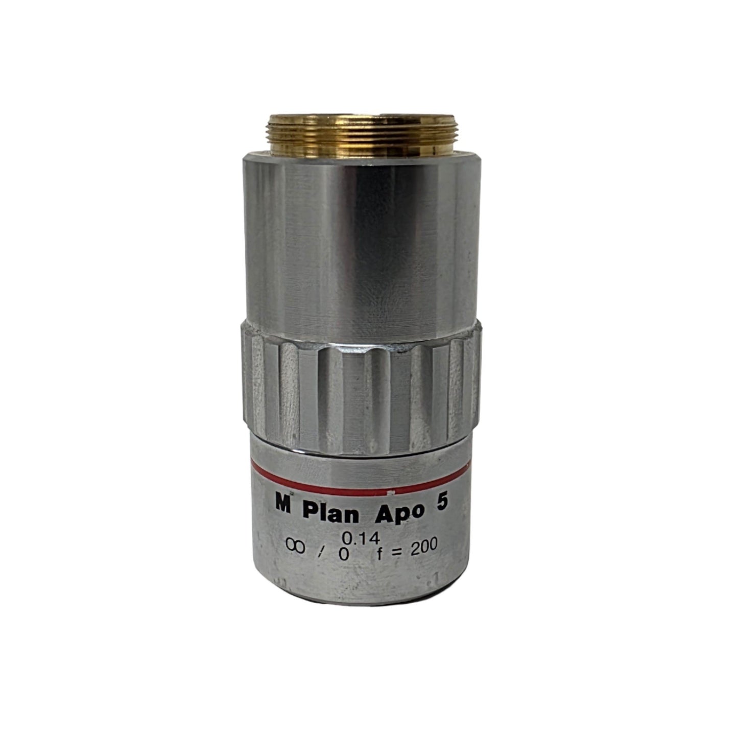 Used Mitutoyo 378-802-2 M Plan Apo 5 Objective Lens 5x Mag, 34mmWD, 40mmFL, 4.8FOV