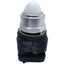 Used Square D 9001TP1 Pilot Light, White Dome, ø30mm, 50/60Hz, 110-120VAC *No Bulb*