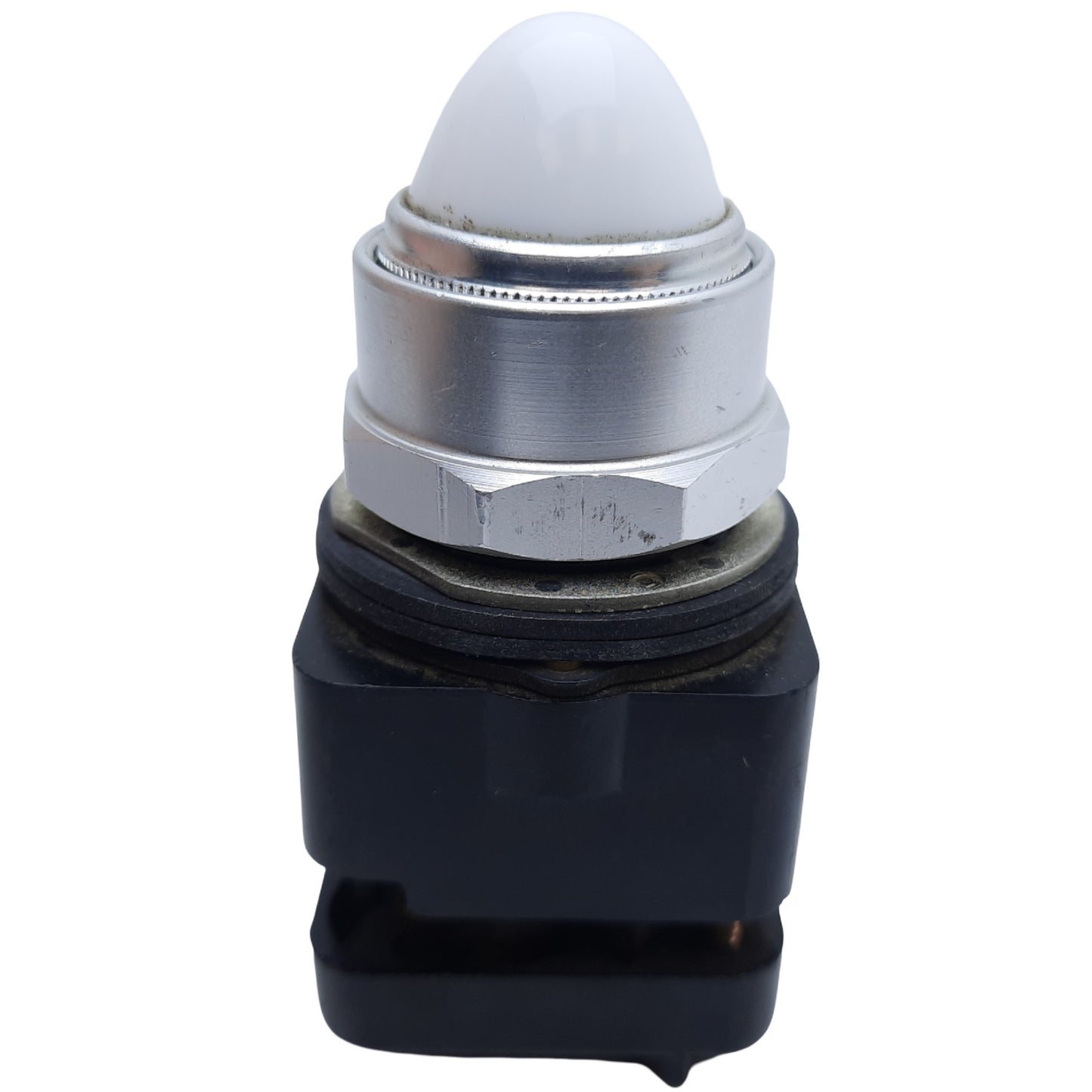 Used Square D 9001TP1 Pilot Light, White Dome, ø30mm, 50/60Hz, 110-120VAC *No Bulb*