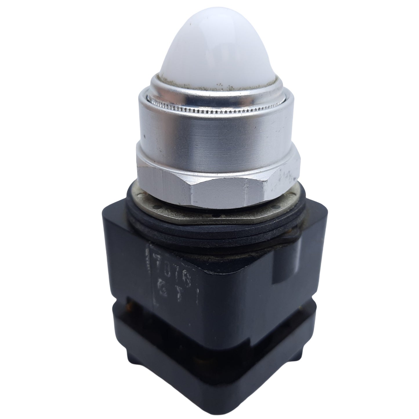 Used Square D 9001TP1 Pilot Light, White Dome, ø30mm, 50/60Hz, 110-120VAC *No Bulb*