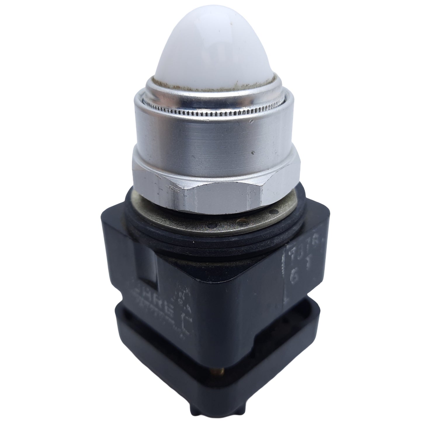 Used Square D 9001TP1 Pilot Light, White Dome, ø30mm, 50/60Hz, 110-120VAC *No Bulb*
