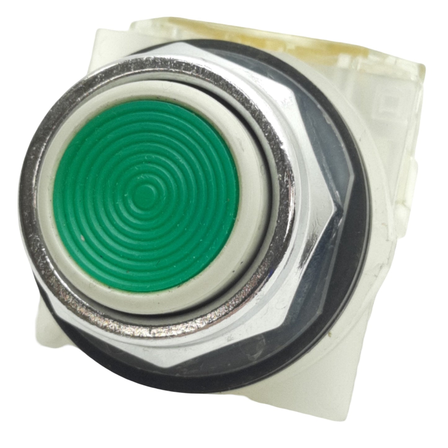 Used Schneider Electric 9001KR1GH13 Green Push Button ø30mm, 1NO + 1NC, 600VAC 10A