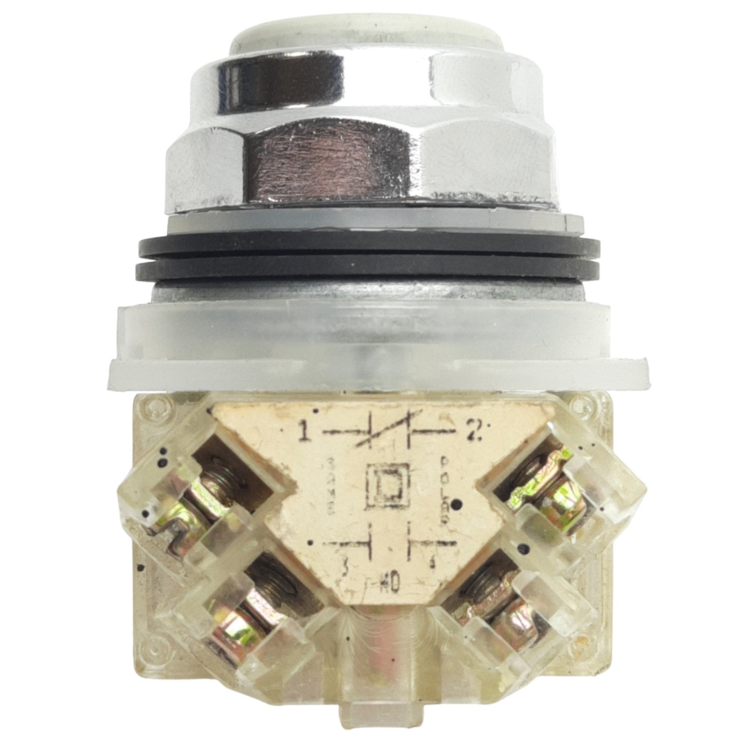 Used Schneider Electric 9001KR1GH13 Green Push Button ø30mm, 1NO + 1NC, 600VAC 10A