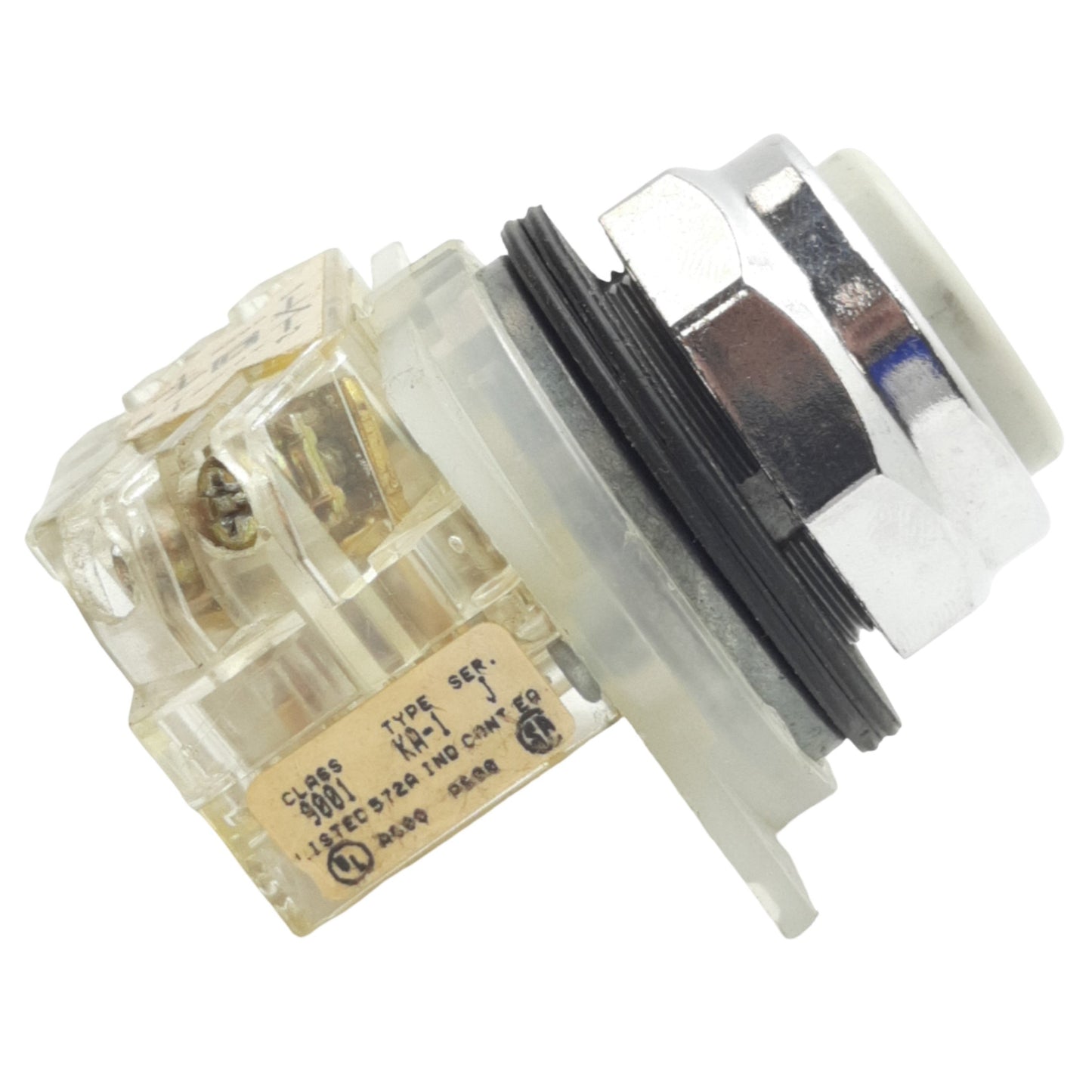 Used Schneider Electric 9001KR1BH13 Black Push Button ø30mm, 1NO+1NC, 600VAC 10A