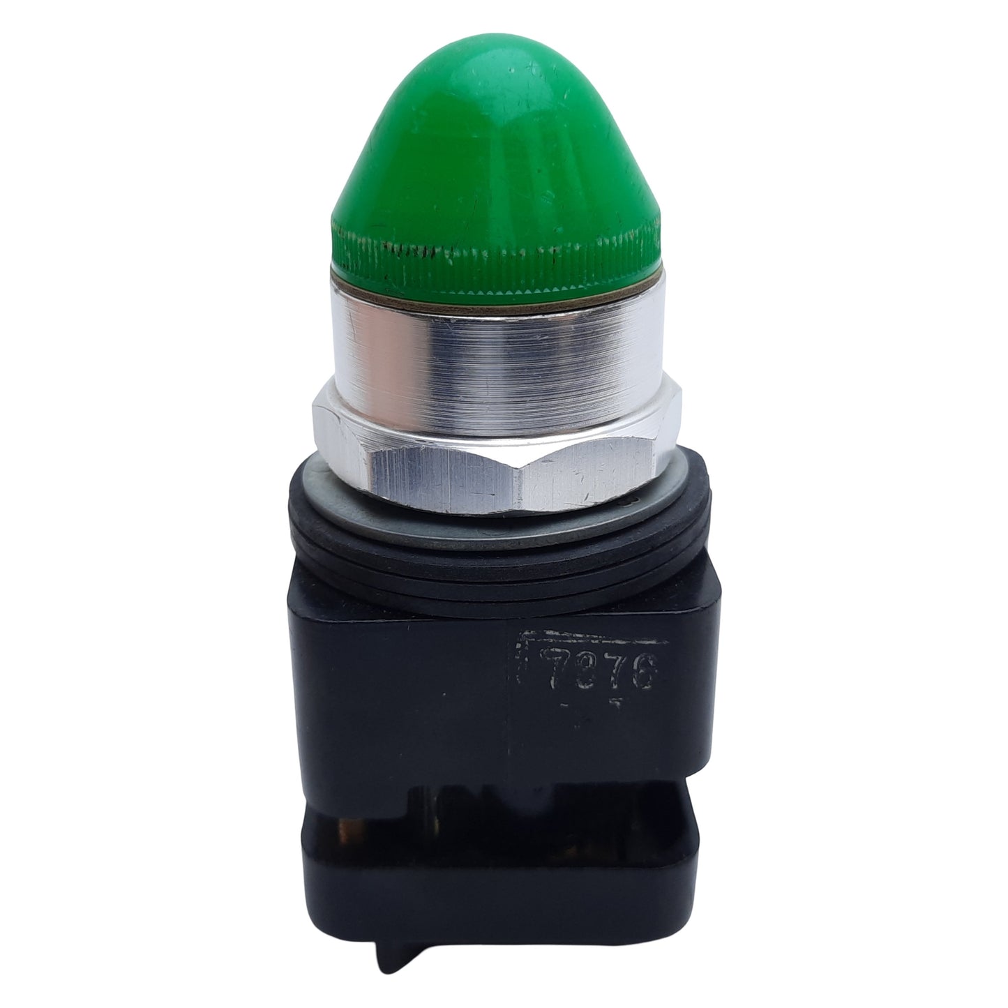 Used Square D 9001TP1 Pilot Light, Green Dome, ø30mm, 50/60Hz, 110-120VAC *No Bulb*