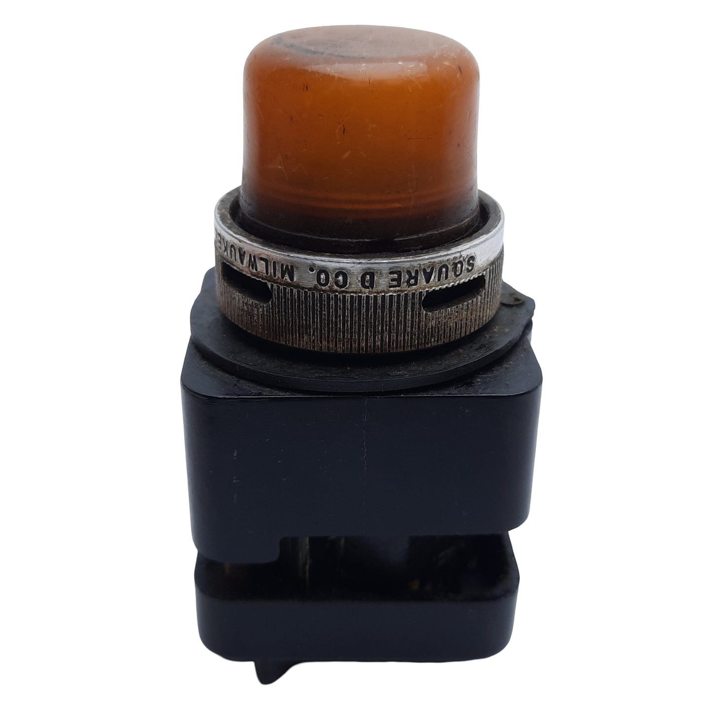 Used Square D 9001TP1 Pilot Light, Amber, ø30mm, 50/60Hz, 110-120VAC *No Bulb*