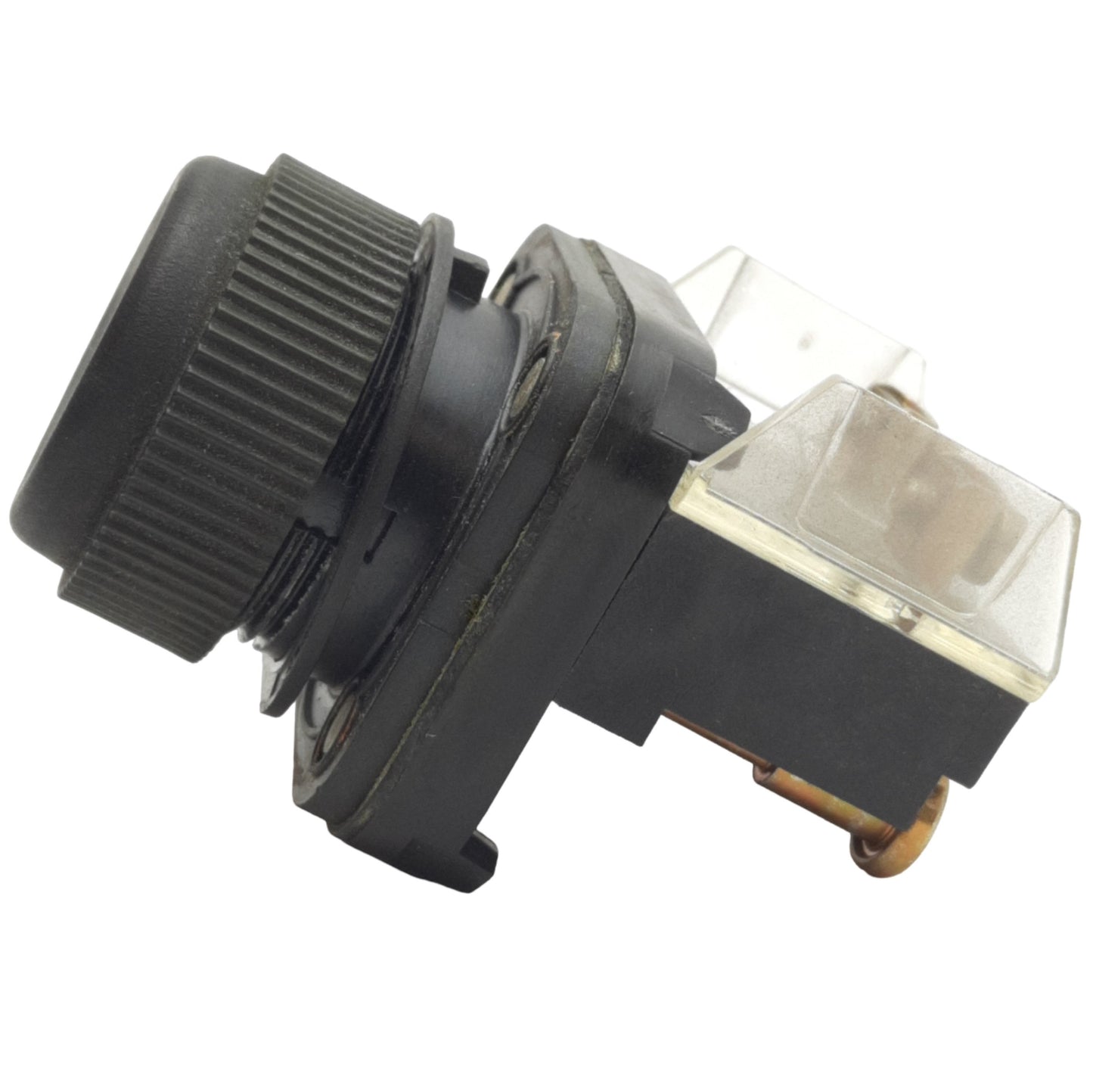 Used Allen Bradley 800H-R2D1 Black Booted Push Button ø30mm, 1NO, 600VAC 10A