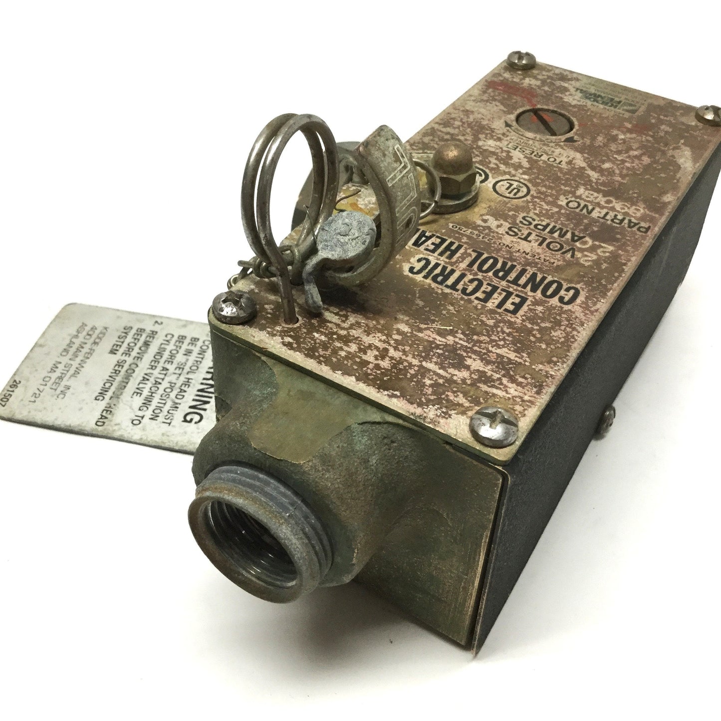 Used Kidde Fenwal 890181 Electric/Manual Solenoid Valve Control Head 24VDC 2A