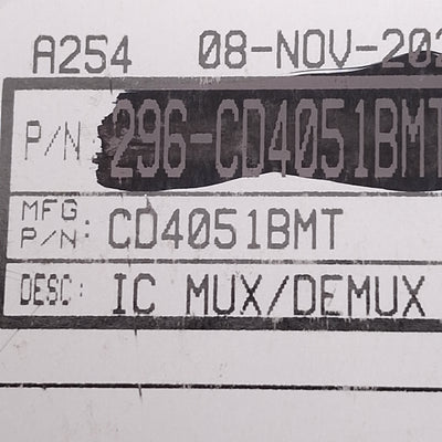 New Lot of 40 Texas Instruments CD4052BMT Multiplexer, 8-Channel, -0.5~20VDC