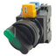 Used IDEC HW1F-2F20QD-G-120V Green Illuminated 2-Position Selector Switch ø22mm, 2NO