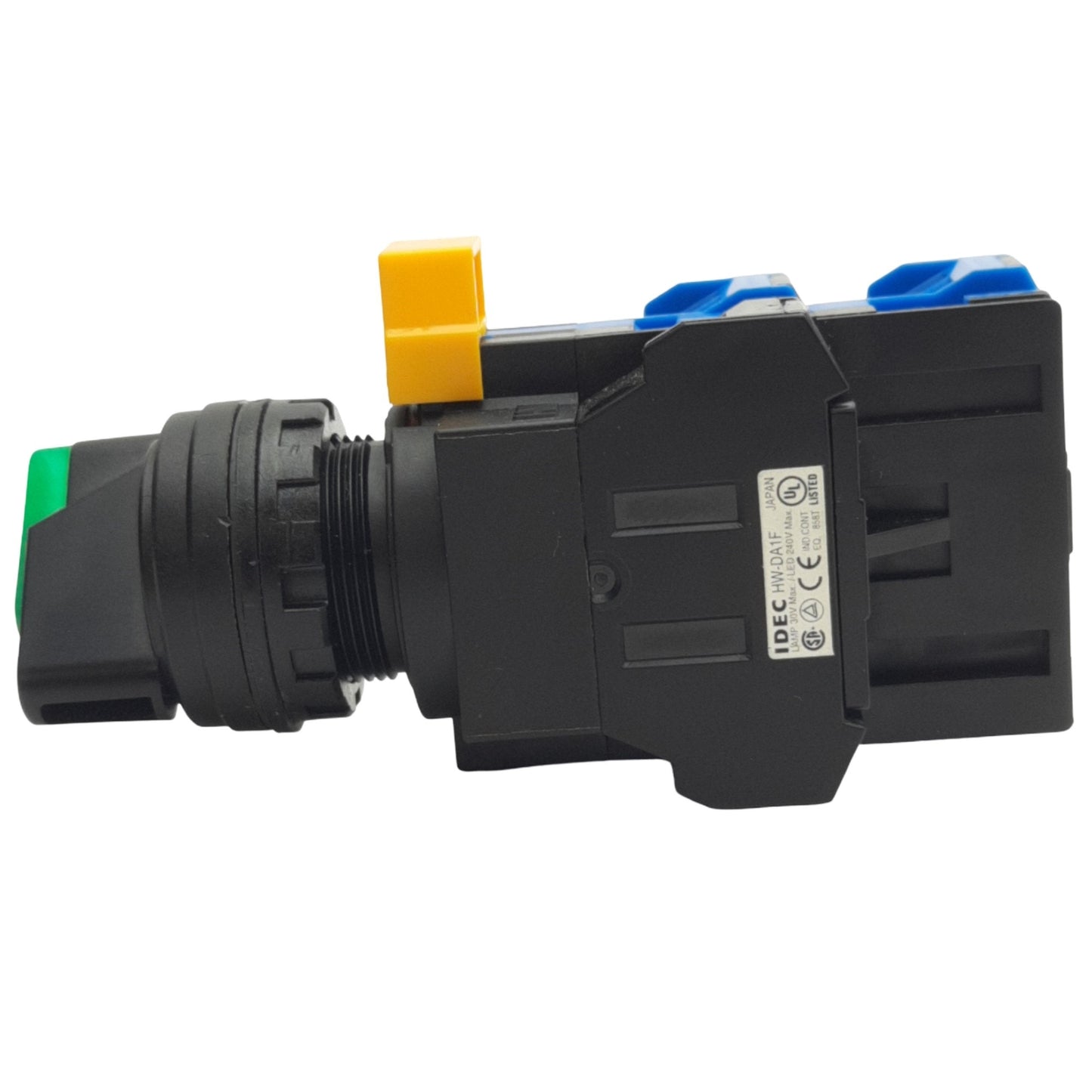 Used IDEC HW1F-2F20QD-G-120V Green Illuminated 2-Position Selector Switch ø22mm, 2NO