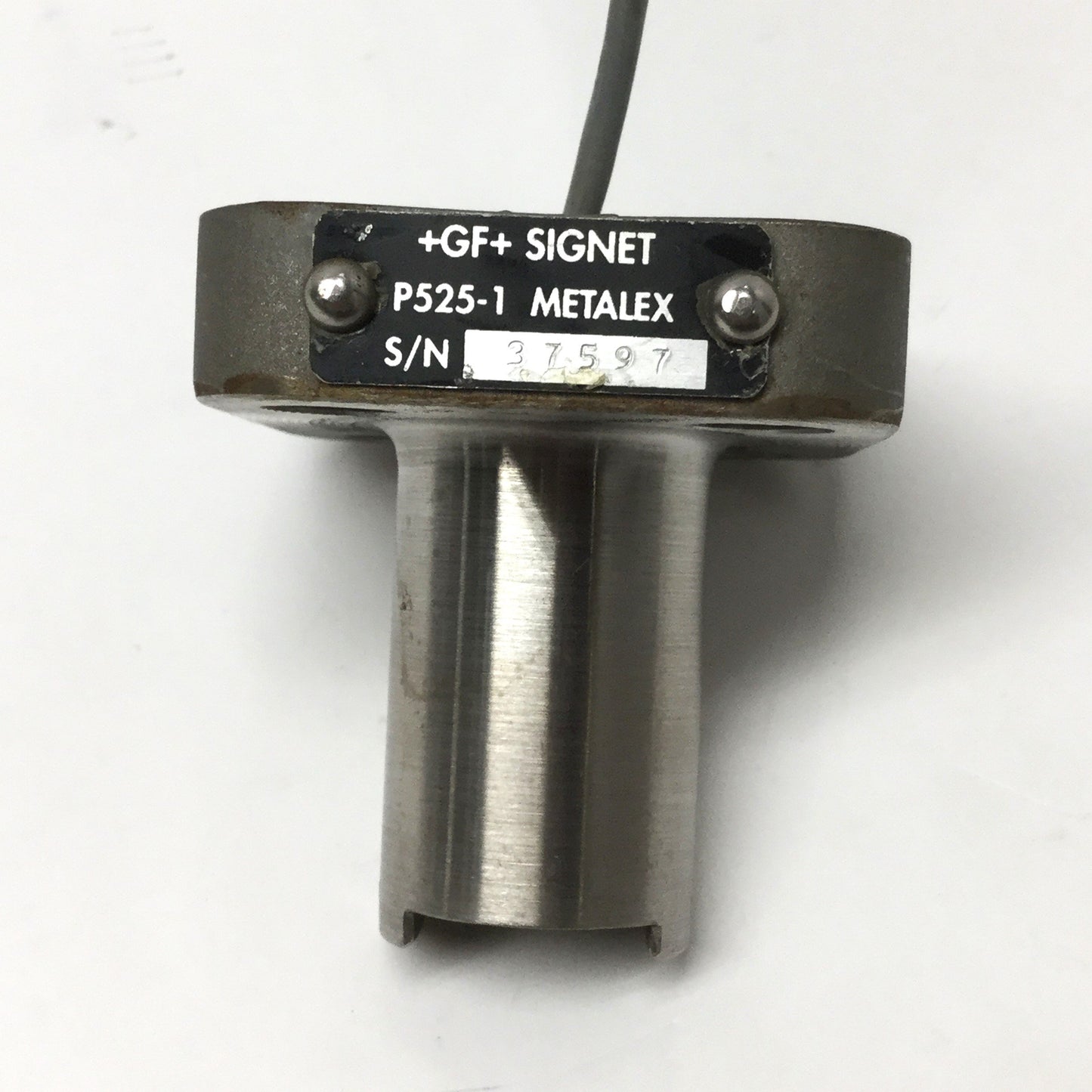 Used GF Signet P525-1 Metalex Flow Sensor, 1.6-20ft/s, 0.5-1" Pipe *No Rotor*