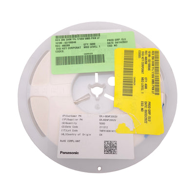 New Lot of 4000 Panasonic ERJ-6ENF2002V General Purpose Chip Resistor, 20kΩ, 1/8W