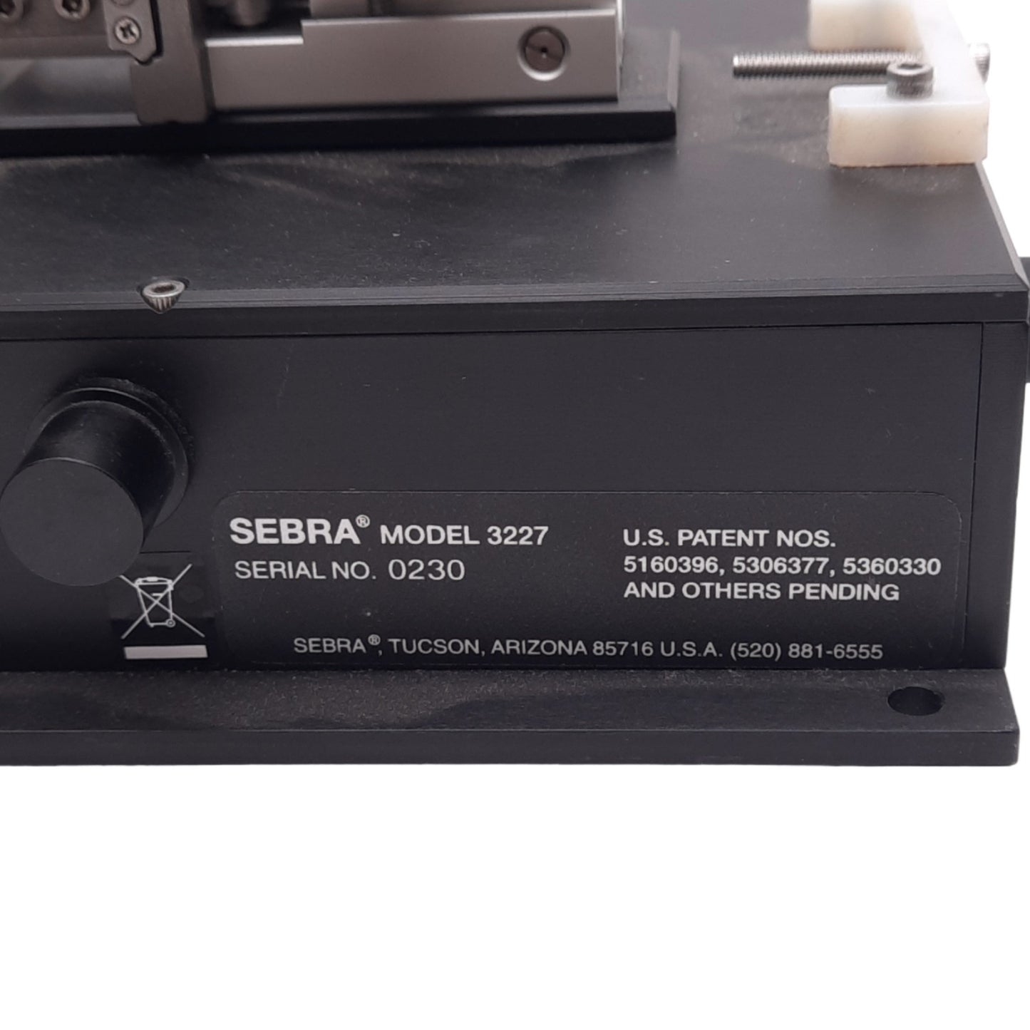 Used Sebra 3227 PIRF II Forming Platform for Small Profile Cath, 1/8" P2C, 0.7MPa
