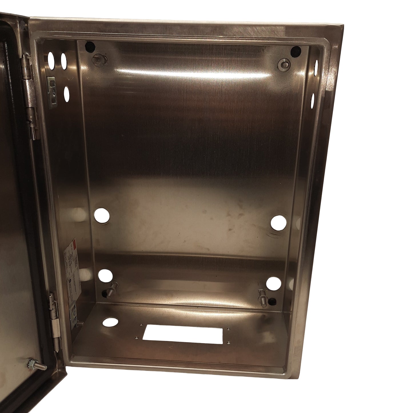 Used nVent Hoffman CSD16126SS Electrical Enclosure Cabinet Box 16 x 12 x 6in w/ Holes