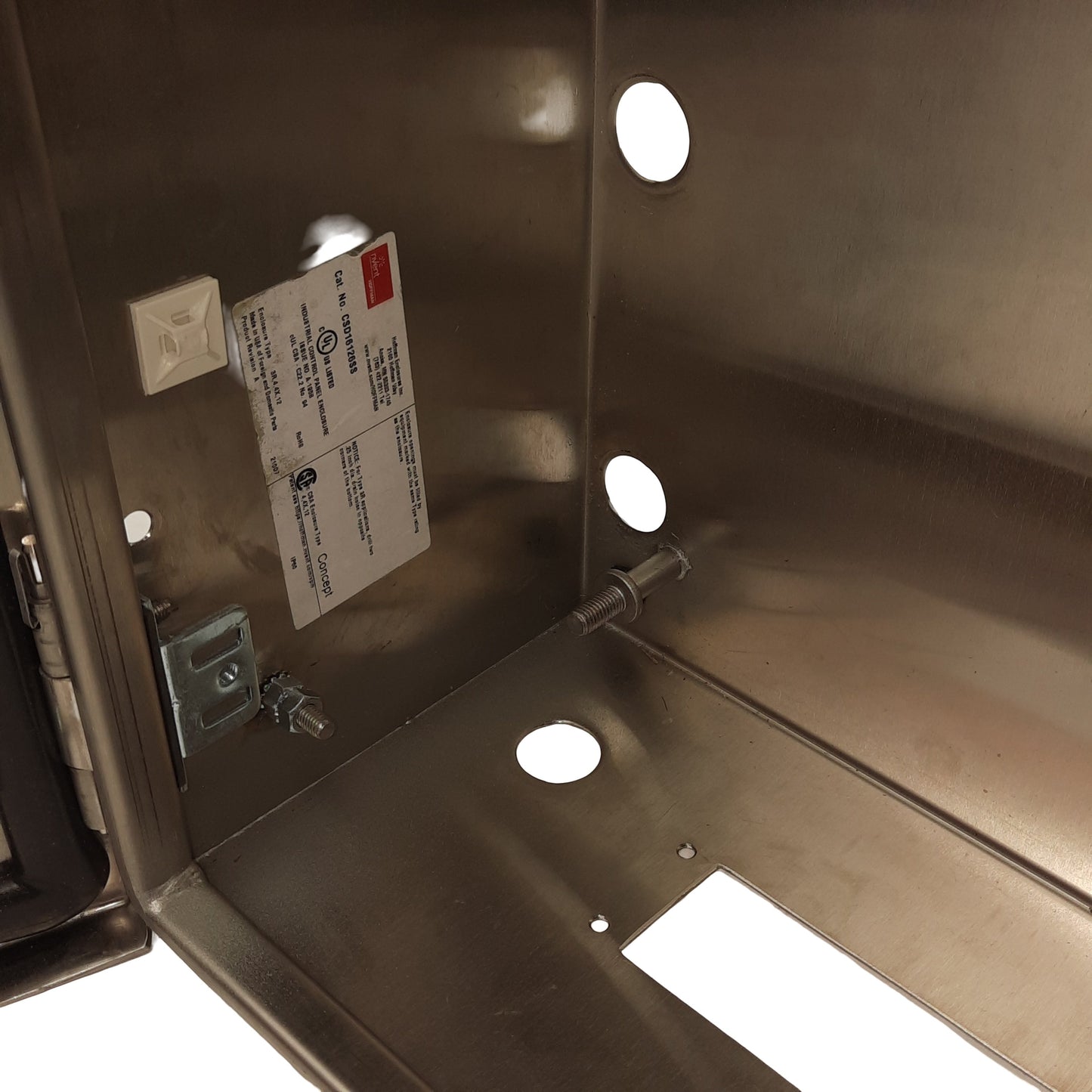Used nVent Hoffman CSD16126SS Electrical Enclosure Cabinet Box 16 x 12 x 6in w/ Holes