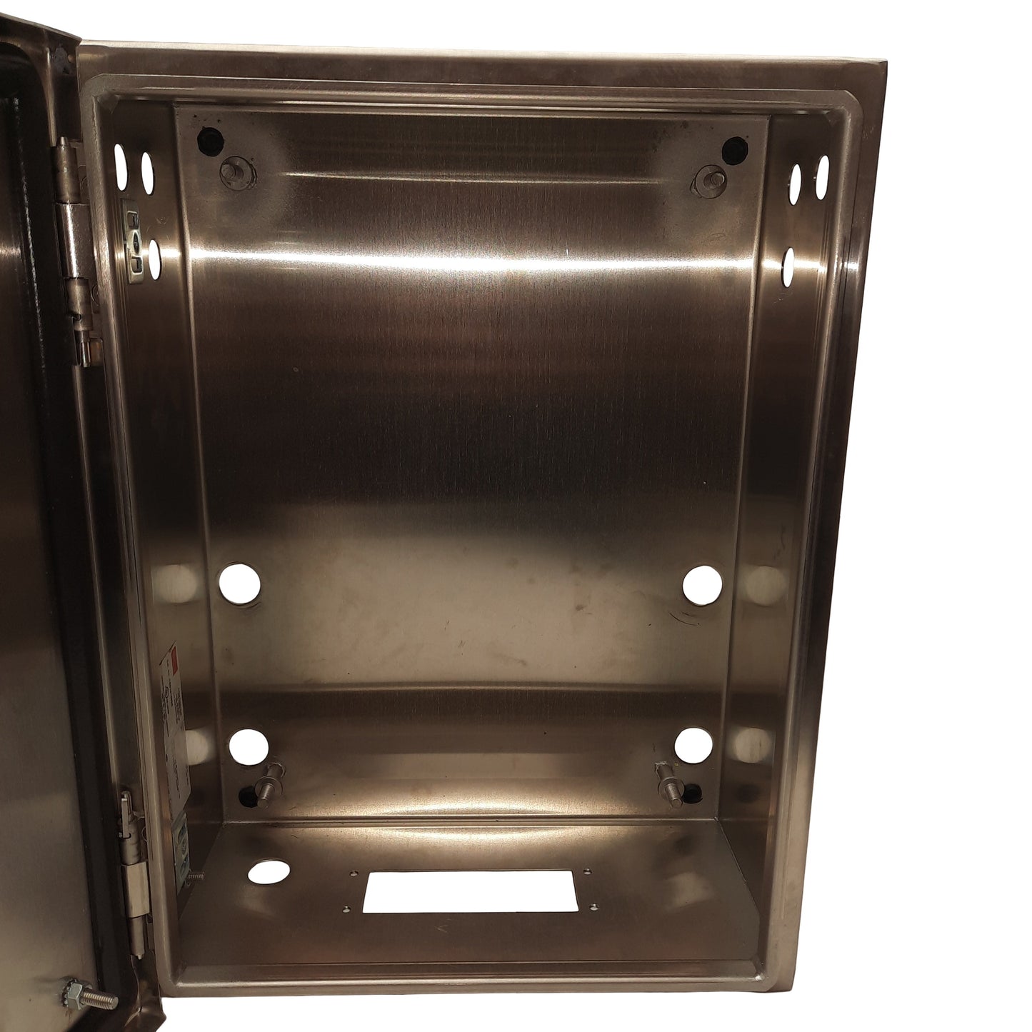 Used nVent Hoffman CSD16126SS Electrical Enclosure Cabinet Box 16 x 12 x 6in w/ Holes