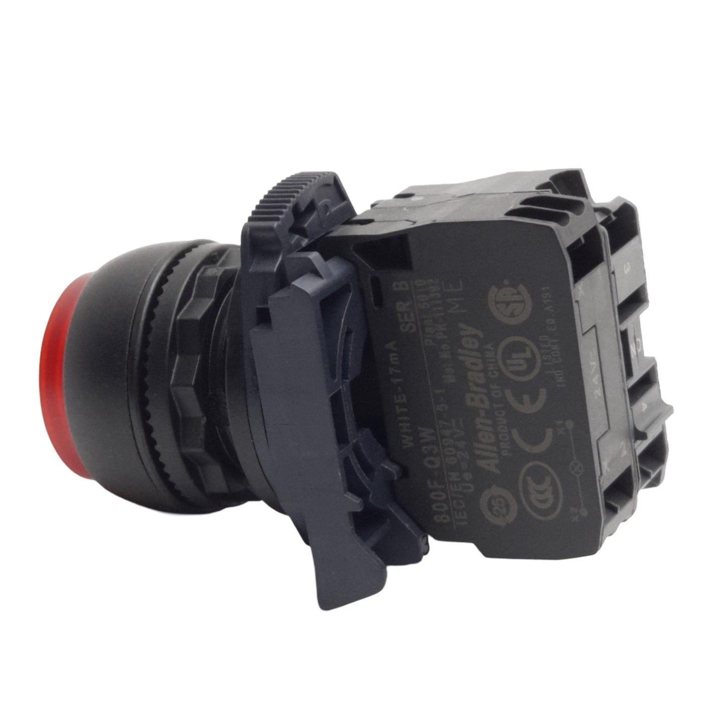 Used Allen Bradley 800FP-LE4 Extended Pushbutton, Red, 1NO, 22mm, 600V 10A Contact