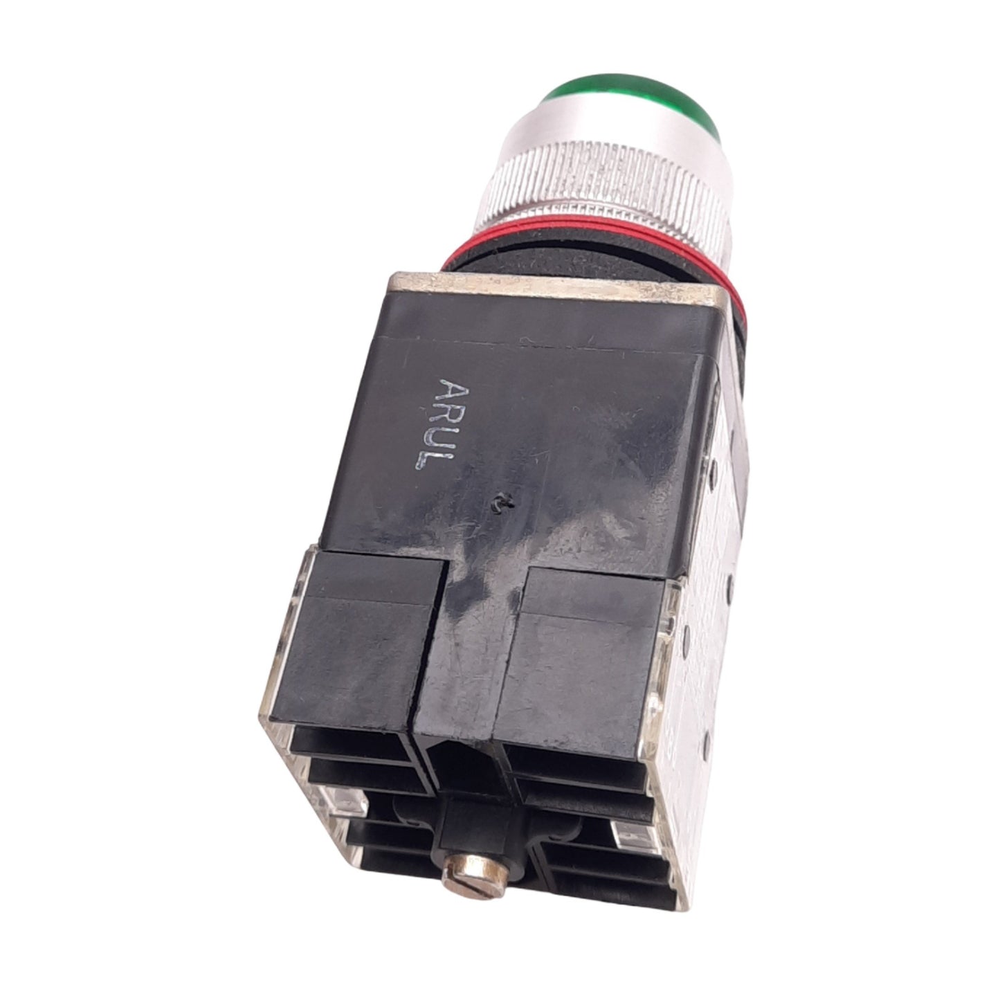 Used Allen Bradley 800MR-QB24G Green Illuminated Pushbutton, 22mm, 2NO 1NC, 300V Max