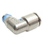 Used Lot of 2 STC MES1/2N1/4W Male Elbow Fittings 1/2in OD Tube to 1/4in NPT, 250psi