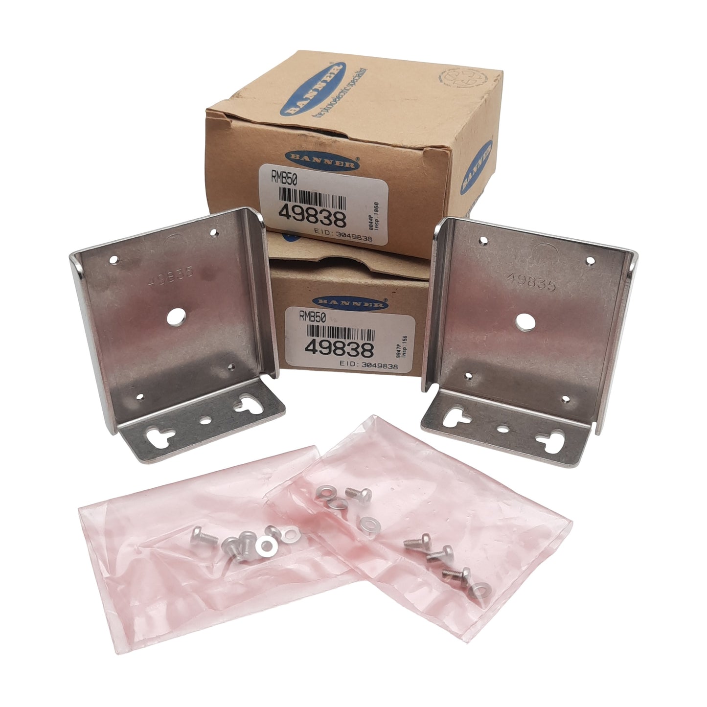 New Lot of 2 Banner RMB50 49838 Protective Mounting Bracket for Reflectors