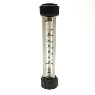Used Dwyer VFB-90-EC Visi-Float Inline Air Flow Meter 0.3-3.0 SCFM, 1-1/4" NPT PVC