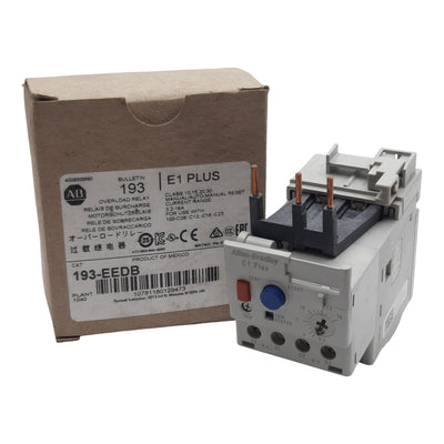New Allen Bradley 193-EEDB Overload Relay 3-Pole, 3.2-16A, 600V, 1NO/1NC, 10-30 Trip