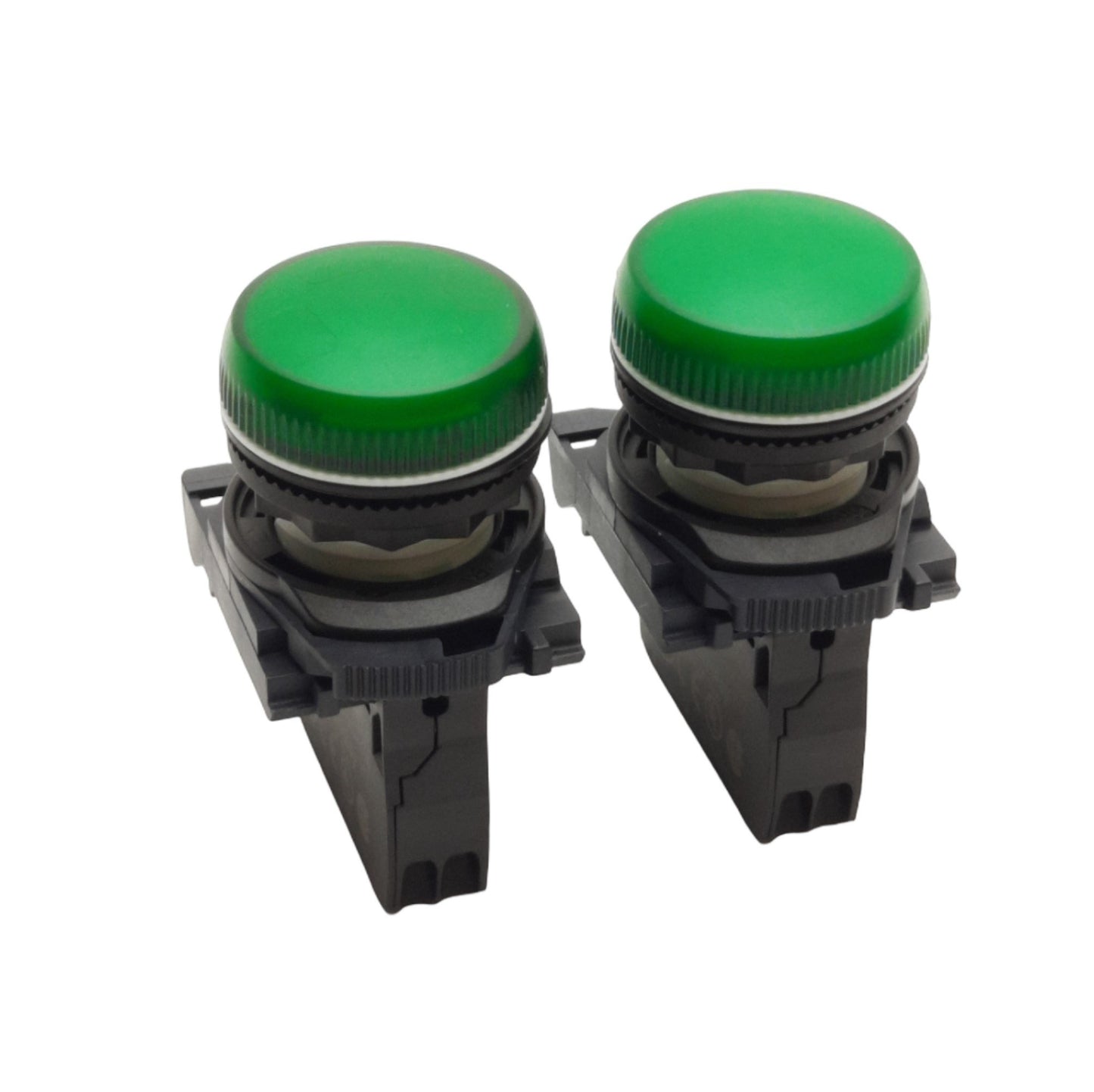 Used Lot of 2 Allen Bradley 800FP-P3 Pilot Lights, Diffuse Green, 22mm, 24VAC/DC