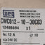 New Lot of 2 Weg CWC012-10-30C03 Mini Contactor, 3-Pole 3NO, 12A 600VAC, 24VDC Coil