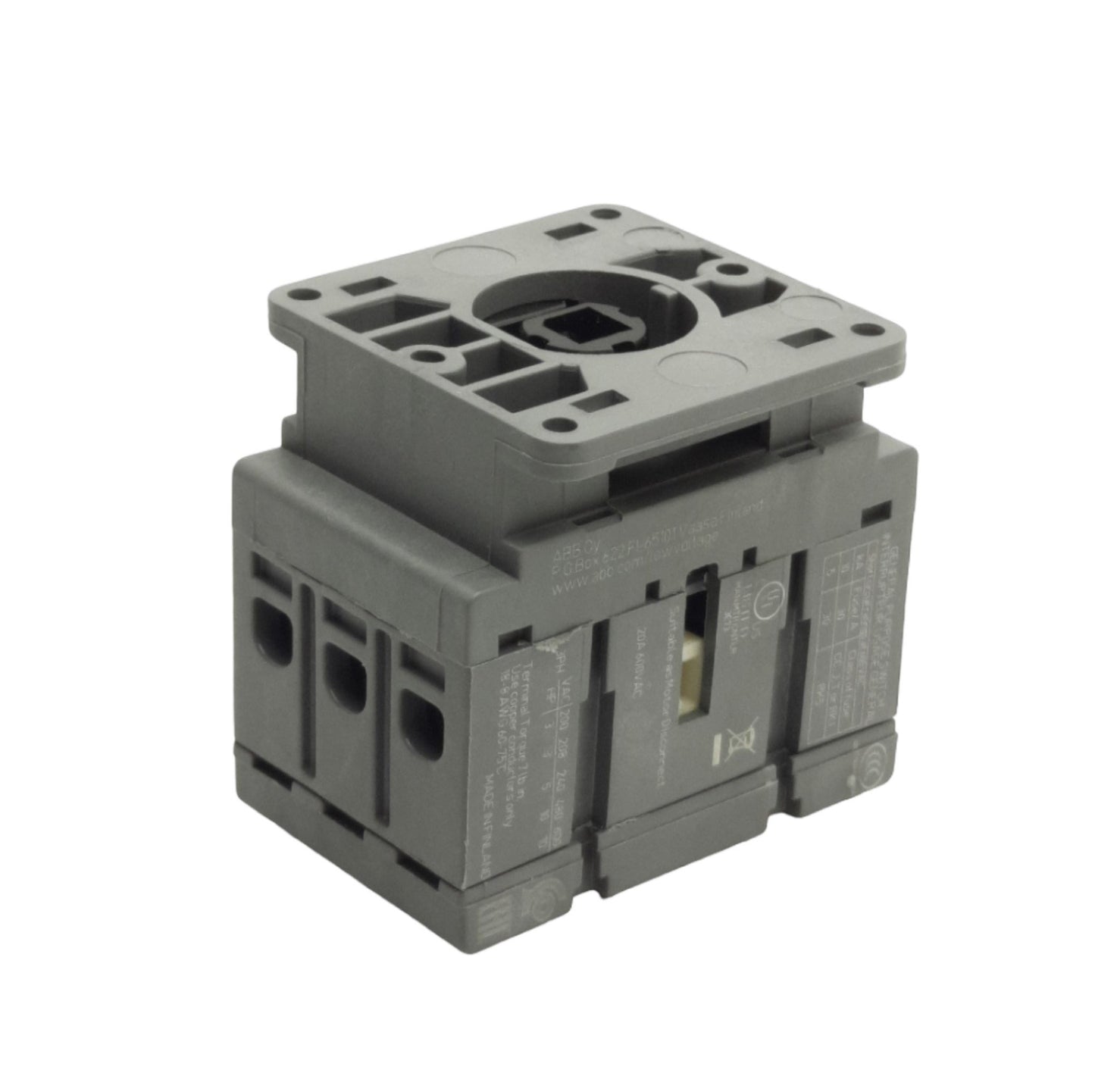 Used ABB OT16FT3 Non Fused Disconnect Module, 3-Pole, 750VAC Max, 16A Contact