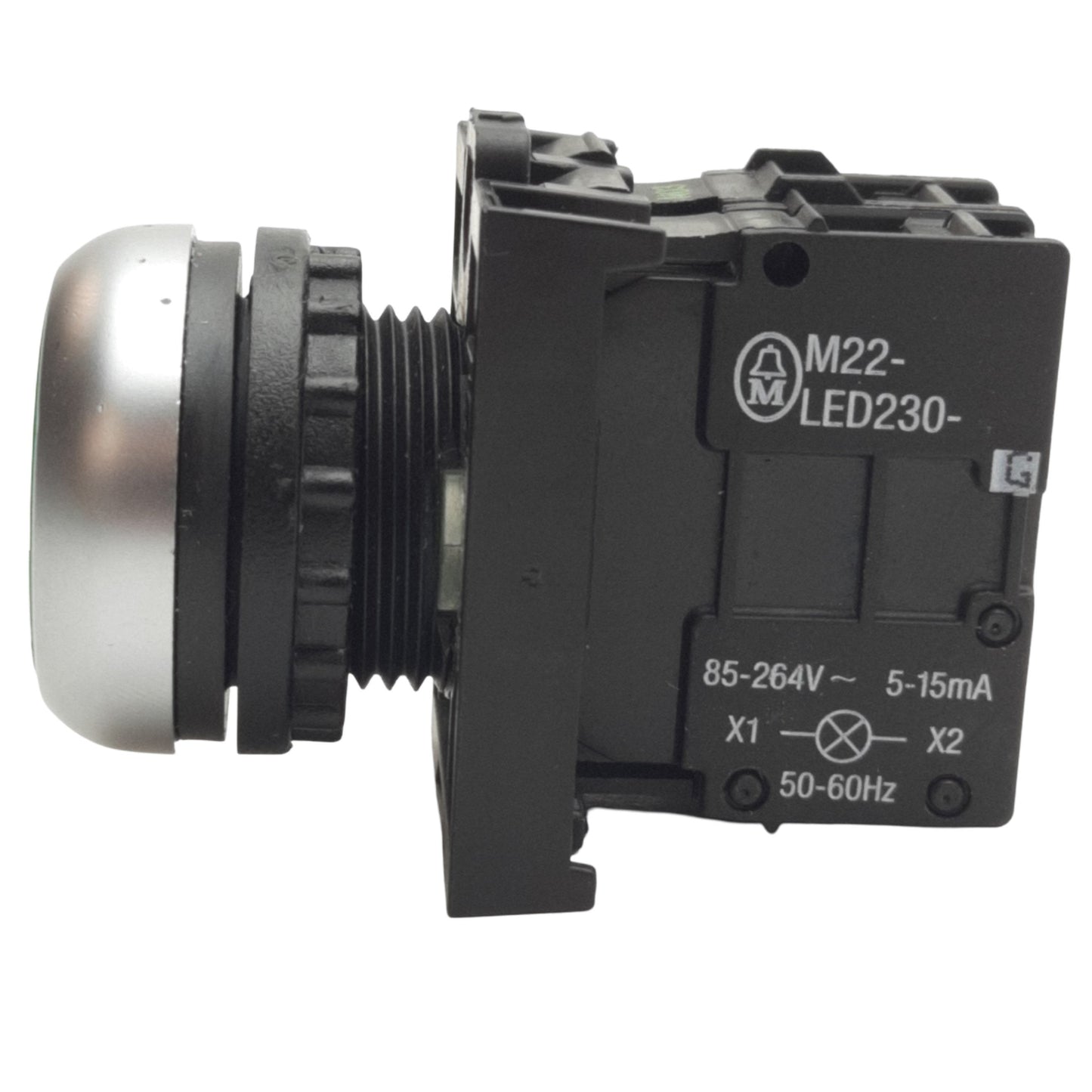 Used EATON M22-DL-G-K10-230G Green Illuminated Push Button ø22.5mm, 1NO, 600VAC 5A
