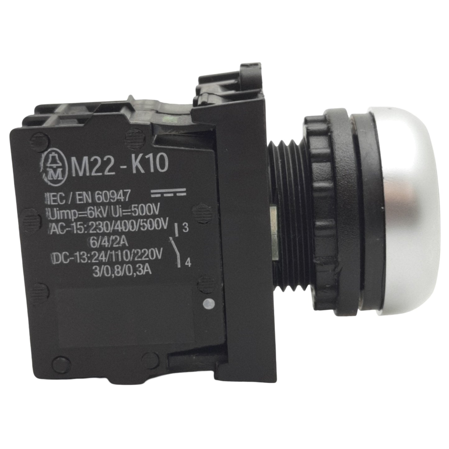 Used EATON M22-DL-G-K10-230G Green Illuminated Push Button ø22.5mm, 1NO, 600VAC 5A