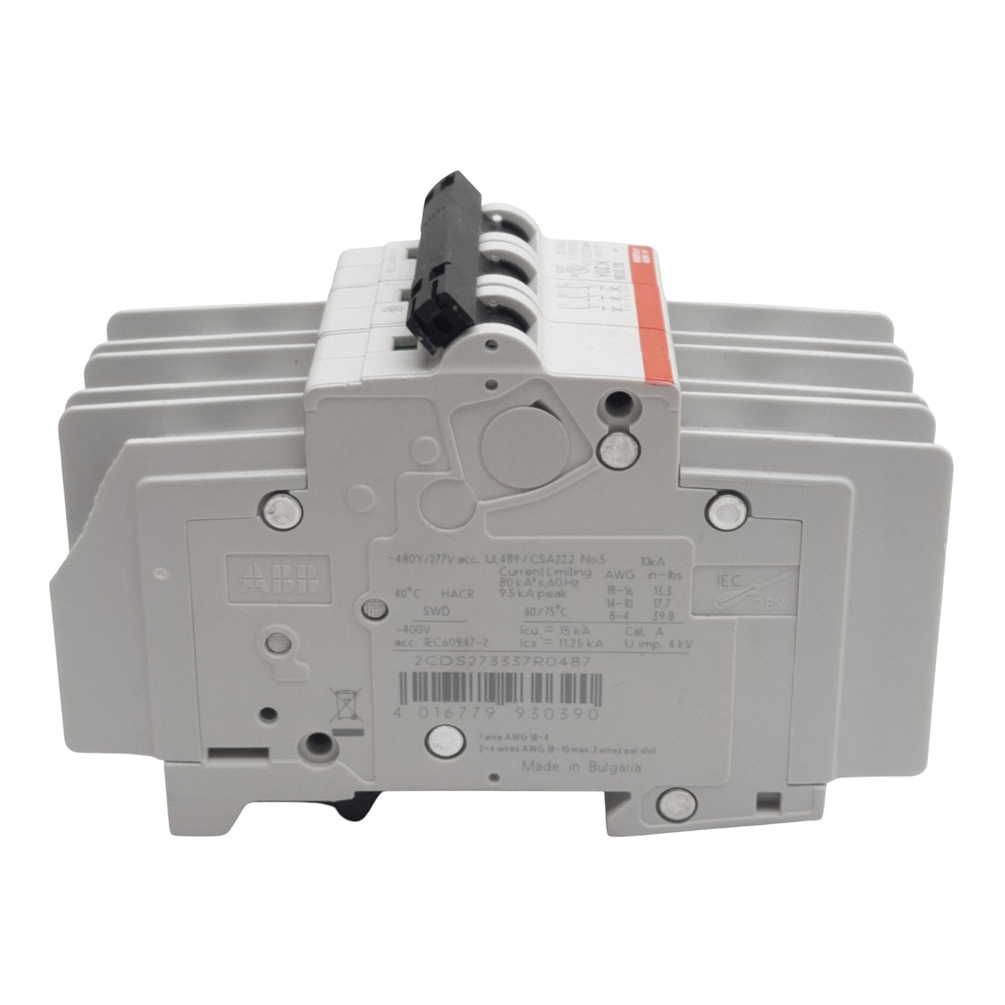 Used ABB SU203M-K20 Miniature Circuit Breaker, 3-Pole, 20A 400VAC, DIN Rail